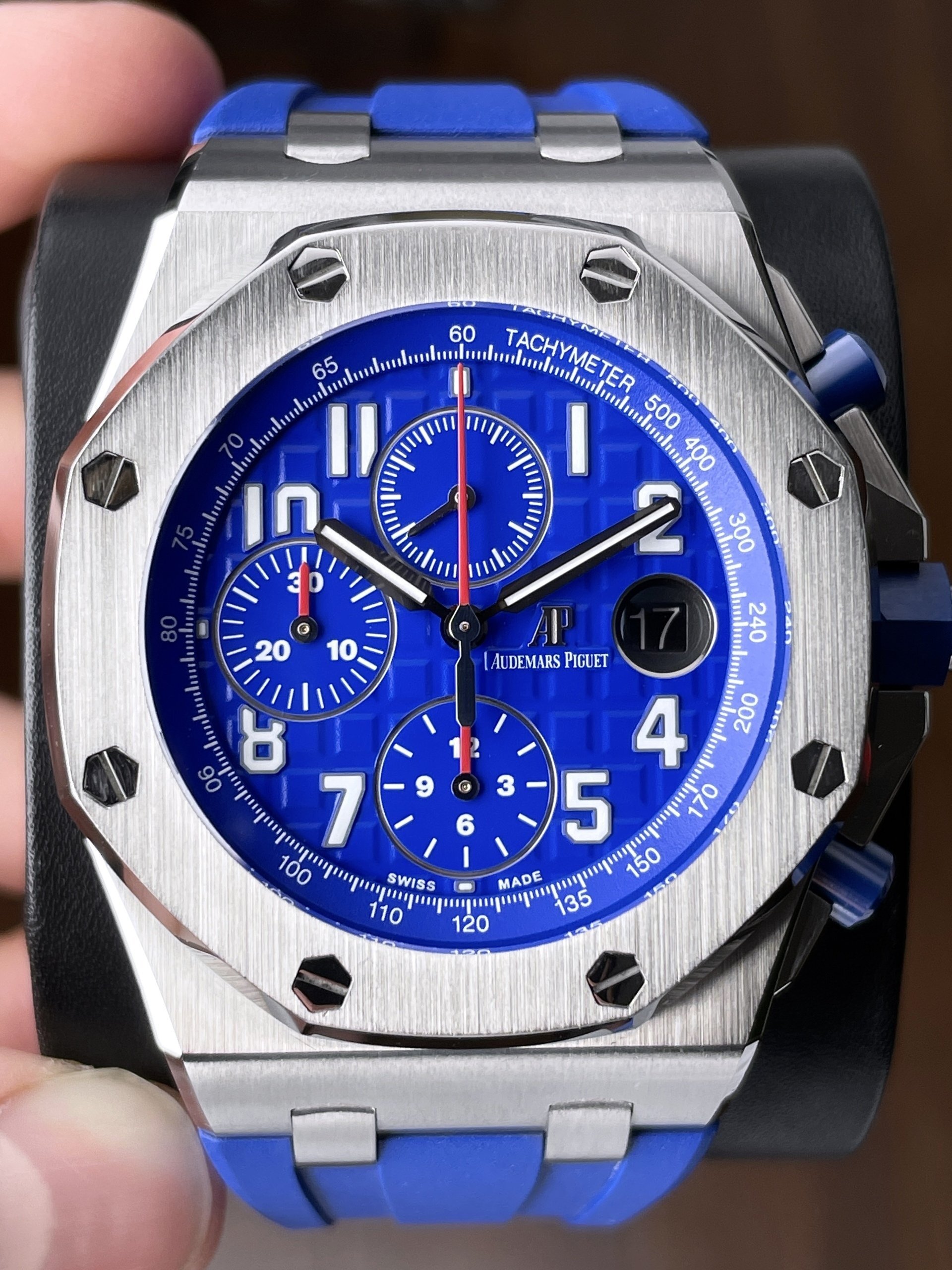 Audemars Piguet Royal Oak Offshore Indigo Blue 42mm 24670ST Men's Watch