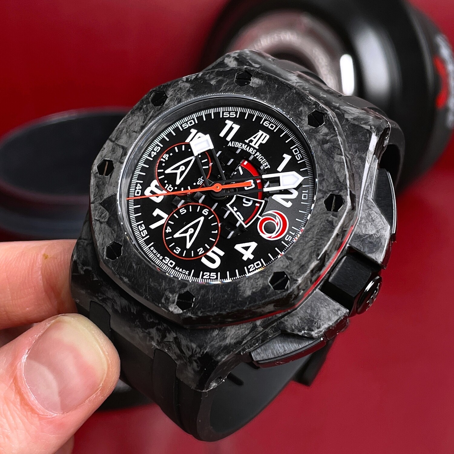 Audemars Piguet Royal Oak Offshore Alinghi Forged Carbon Chronograph Watch 44 AP