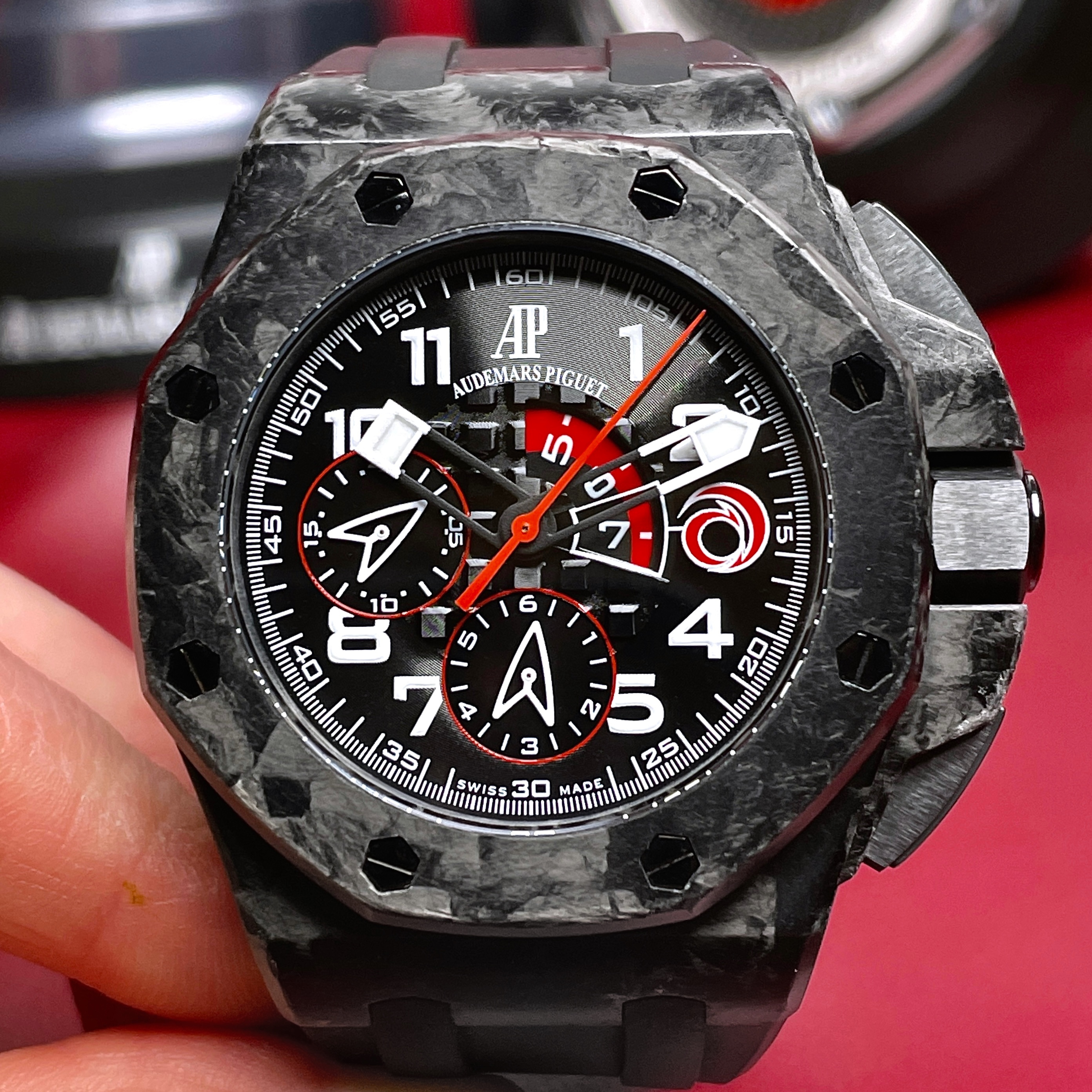 Audemars Piguet Royal Oak Offshore Alinghi Forged Carbon Chronograph Watch 44 AP