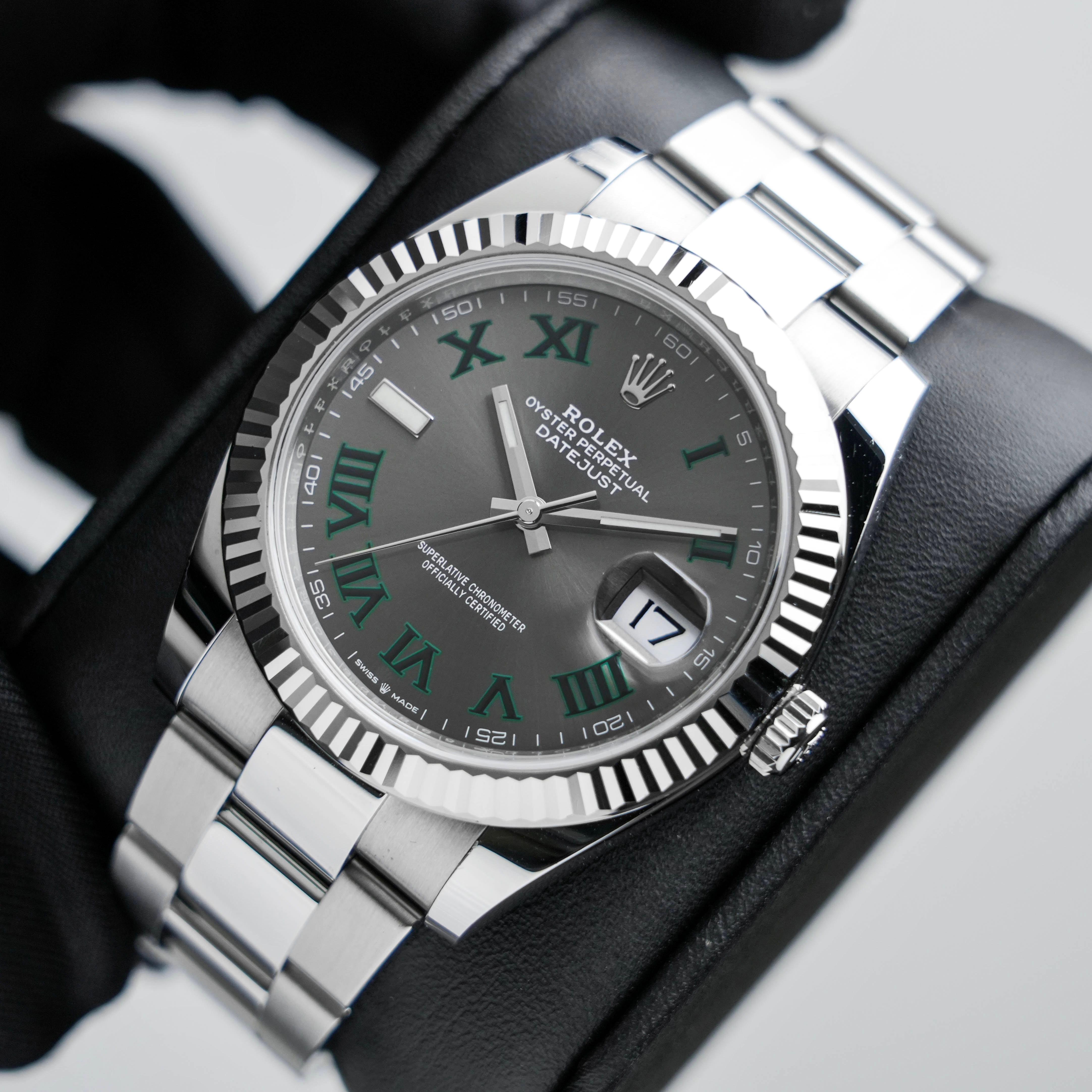 Rolex Datejust 41mm Wimbledon Dial 2021 Automatic Men's Watch Oyster Fluted Date