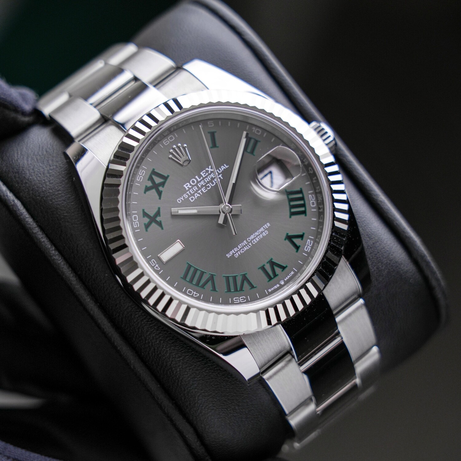 Rolex Datejust 41mm Wimbledon Dial 2021 Automatic Men's Watch Fluted Date