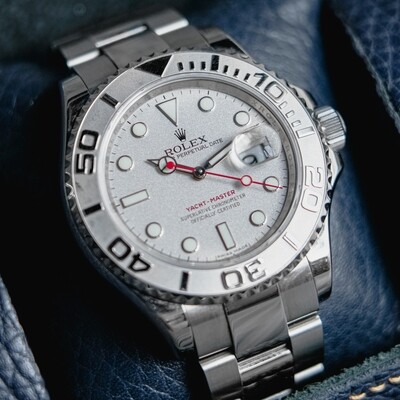 Rolex Yacht-Master 40mm Automatic Platinum Bezel Men's Steel Watch