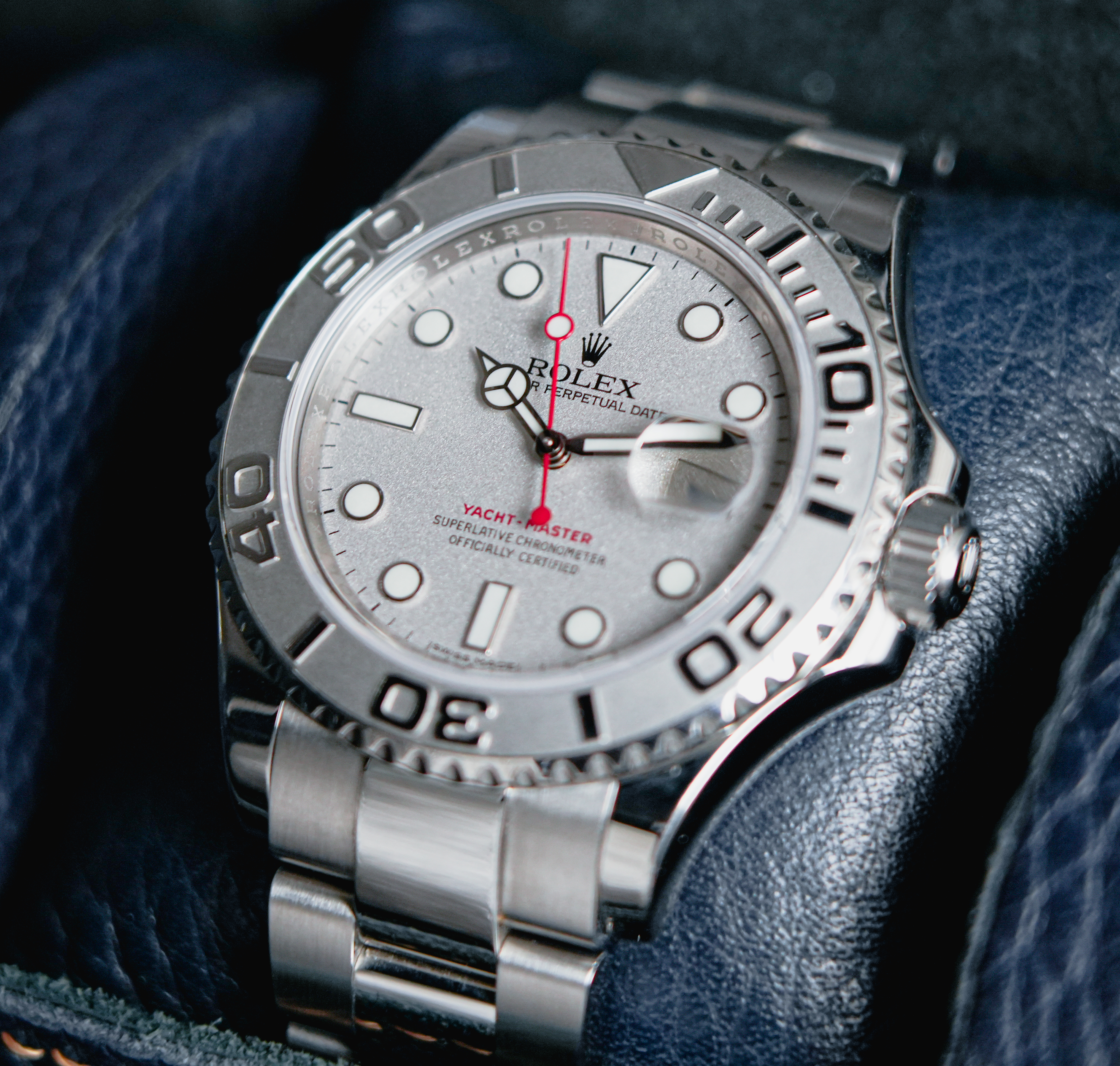 Rolex Yacht-Master 40mm Automatic Platinum Bezel Men's Steel Watch