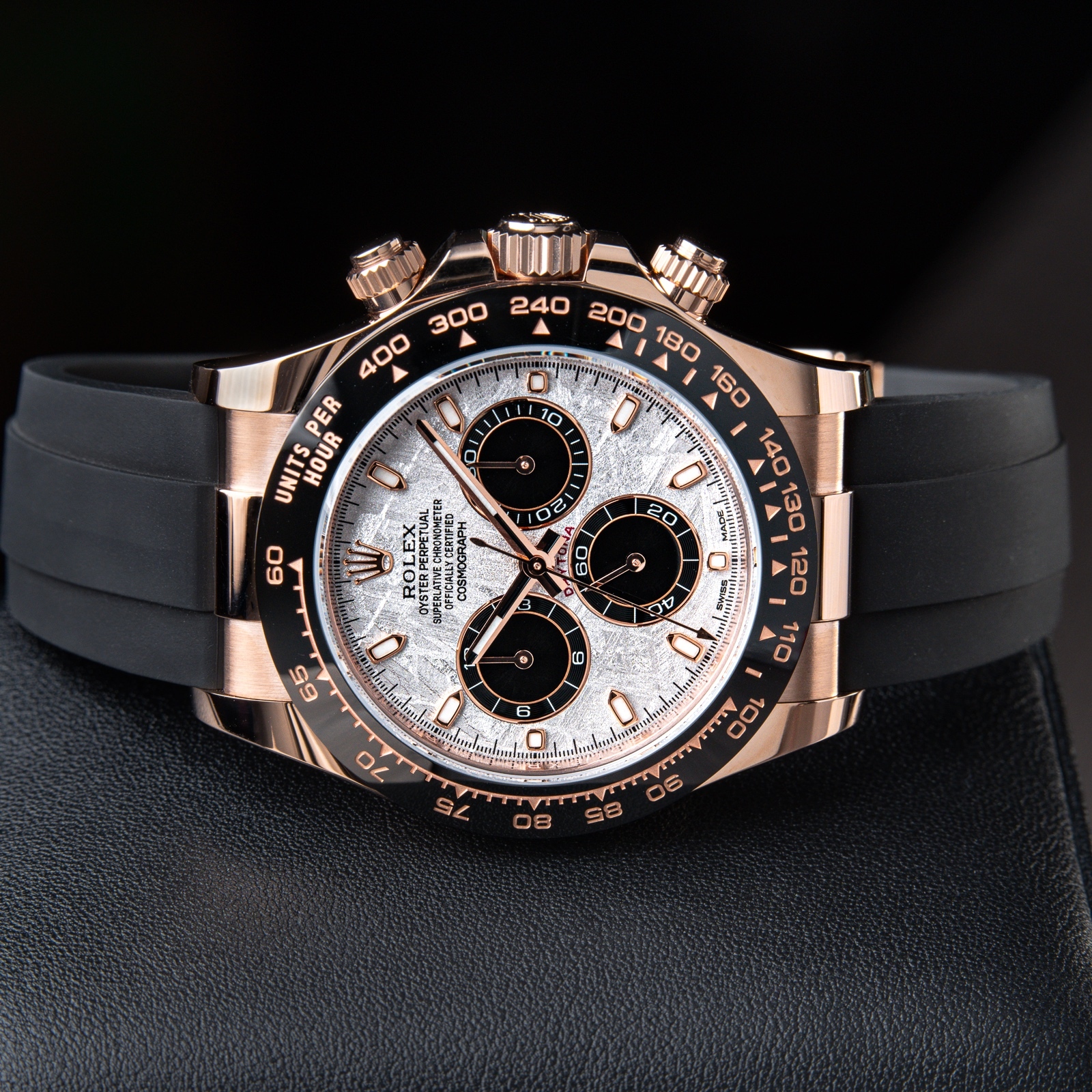 Rolex Daytona Cosmograph Meteorite Dial Rose Gold Oysterflex Chrono