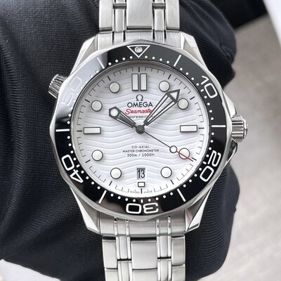 Omega Seamaster Diver 300 M Professional SMP 300 White Ceramic Dial Bracelet