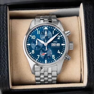 Bracelet De Montre IWC Authentique En Caoutchouc Bleu - 18 Mm (pour Branches 26 Mm) - Occasion