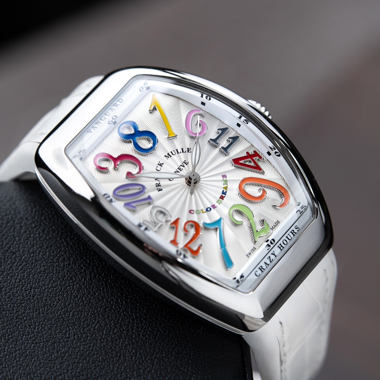 Franck Muller Vanguard Crazy Hours RARE Color Dreams Steel Automatic Franck Muller Vanguard Crazy Hours RARE Color Dreams Steel Automatic