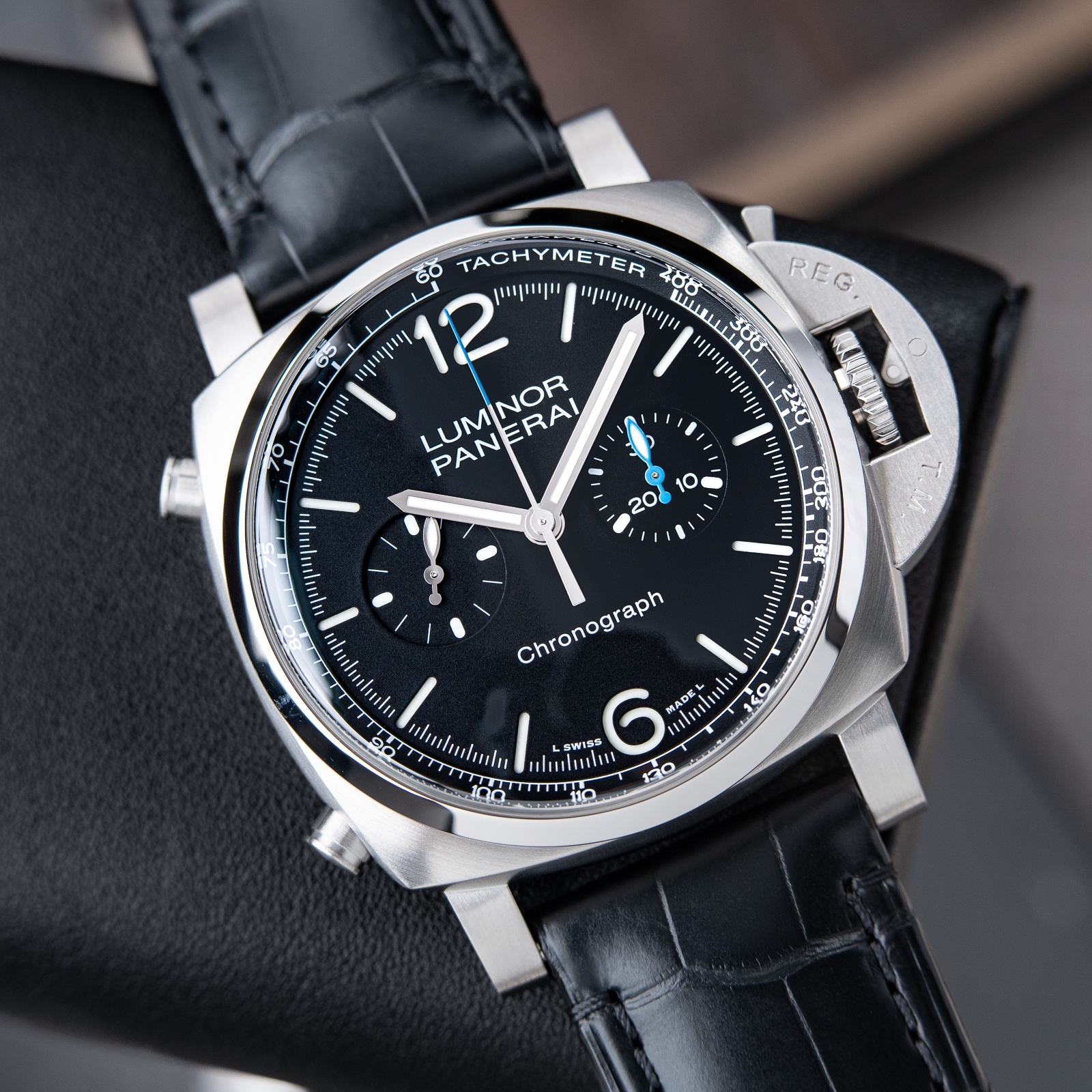 Panerai Luminor Chrono UNWORN 2022 Black Dial Chronograph Steel Pam1109