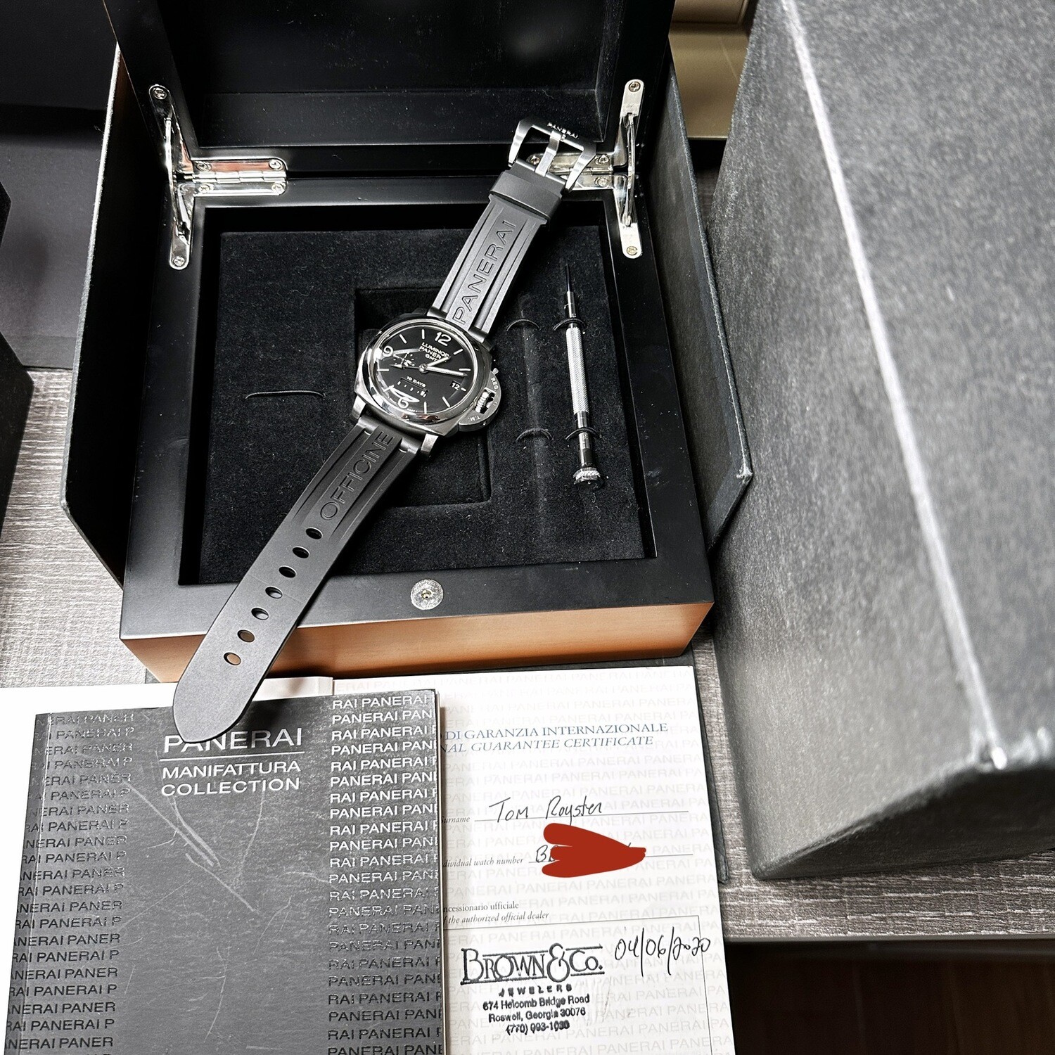 Panerai Luminor 1950 10 Days GMT Stainless Steel Black Dial B P Pam270