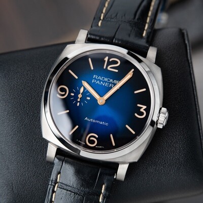 Panerai Radiomir 1940 Mediterraneo Blue Dial Swiss Titanium B+P