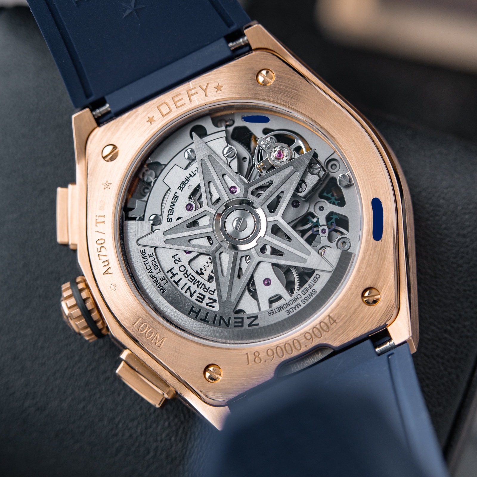 Zenith defy el primero 21 rose gold top