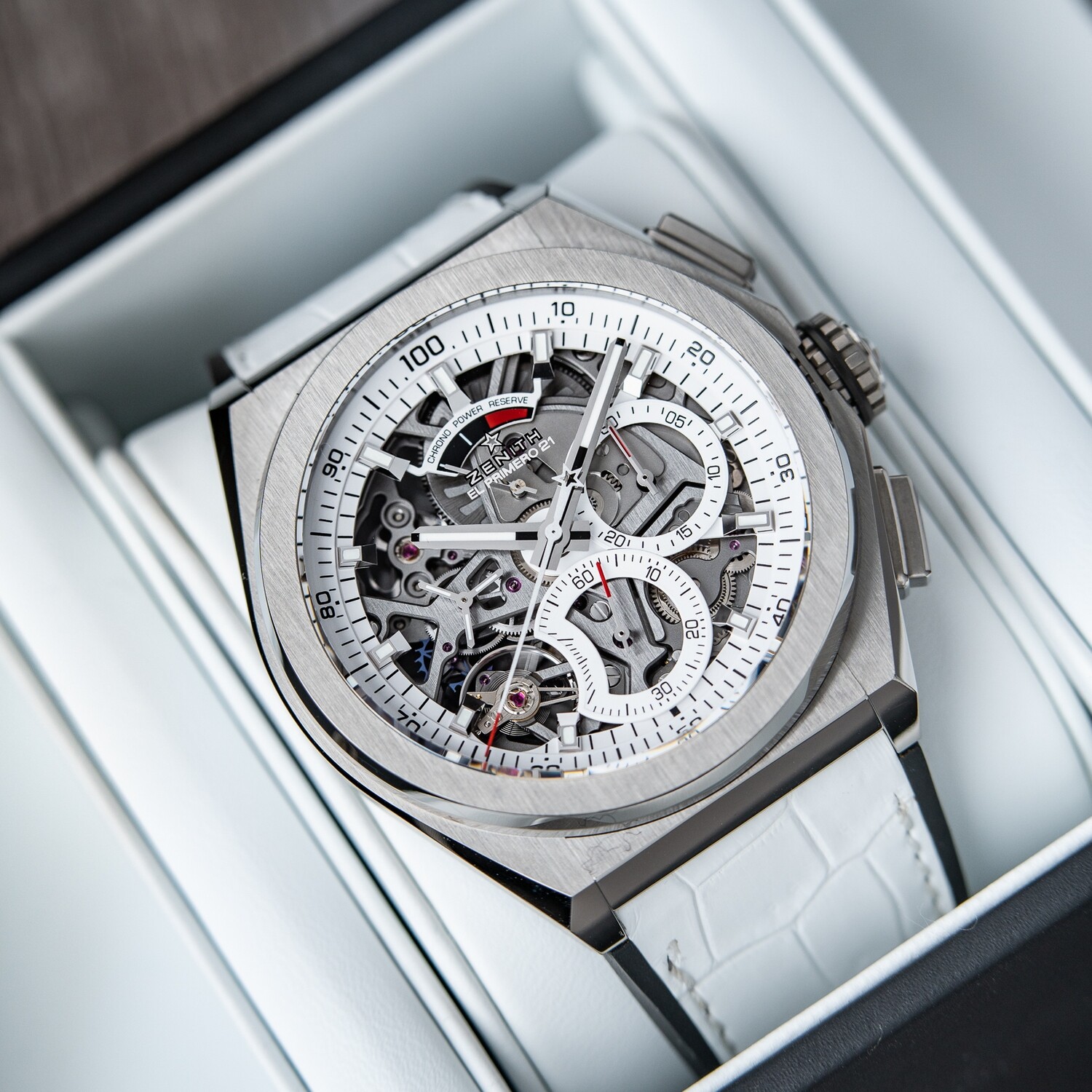 Pre-owned Zenith Defy El Primero 21 Skeleton Chronograph In Titanium -  Pre-owned Watches