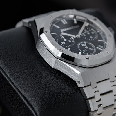 Sac De Voyage En Cuir Audemars Piguet Royal Oak - Gris Et Noir