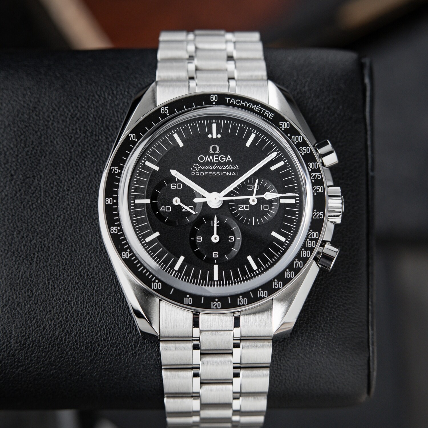 Omega Speedmaster Professional Moonwatch 3861 Sapphire Sandwich Black Chronograph