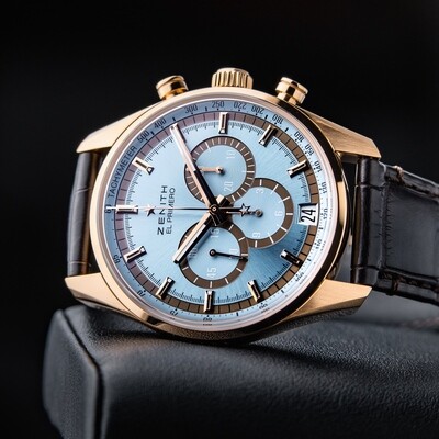 Zenith El Primero Chronograph Rose Gold Blue Dial Limited Edition of 50