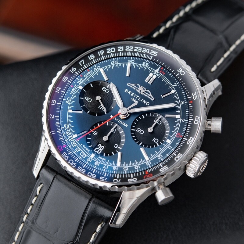 Breitling Navitimer 1 B01 Chronograph STICKERS 3/2023 Steel Dark Blue