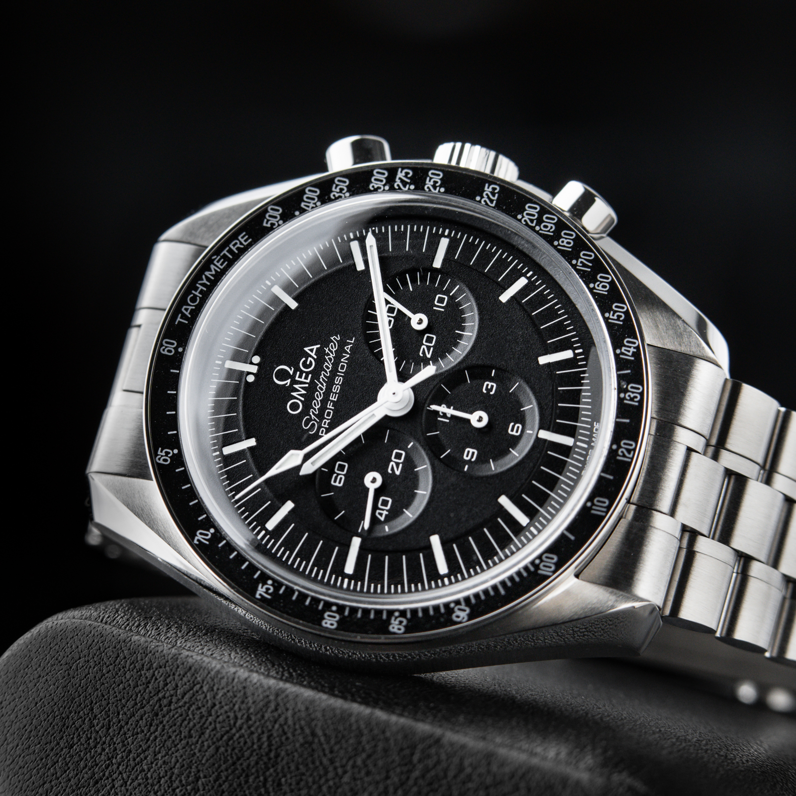 Omega Speedmaster Professional Moonwatch 3861 Hesalite 2023 Black Chronograph Set