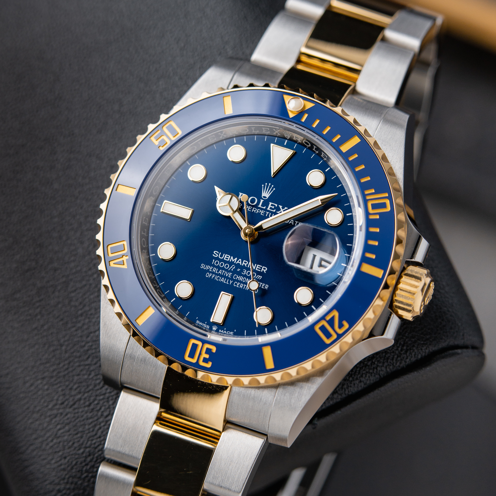 Rolex Submariner Date Bluesy Two Tone Gold Steel Dive 2023 Oyster