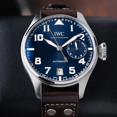 IWC Big Pilot's Watch Edition Le Petit Prince Crown Blue Steel 7 Day