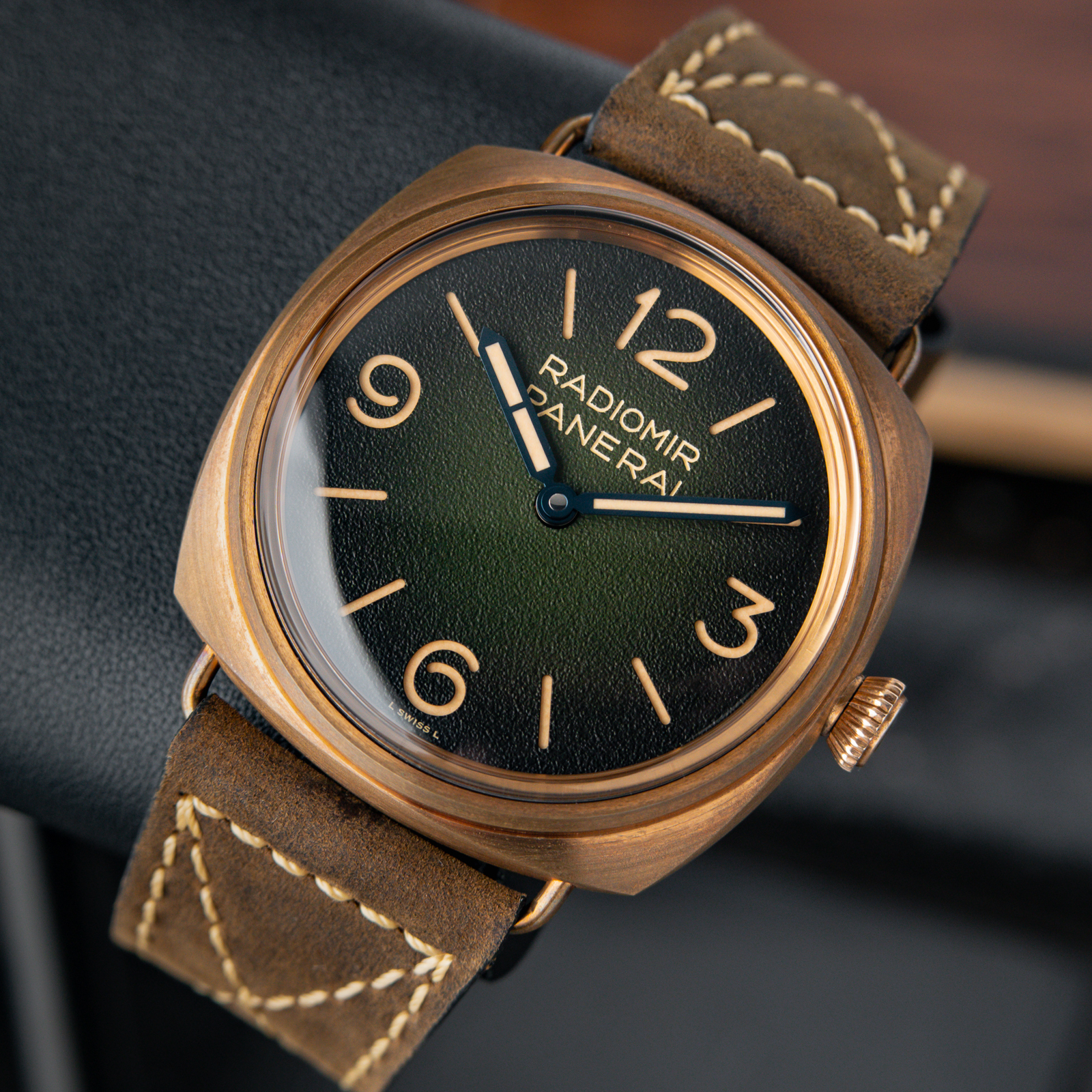 Panerai RadiomirBronzo RARE Green Dial P.3000 2022 Box Papers Pam760