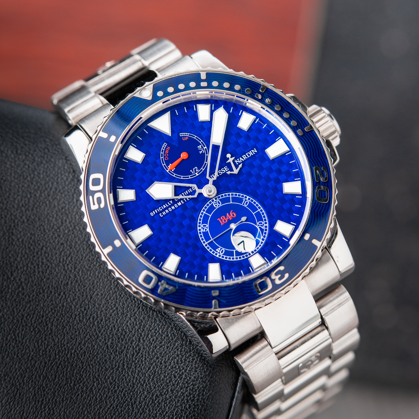 Ulysse Nardin Maxi Marine Diver RARE White Gold Blue Enamel Limited