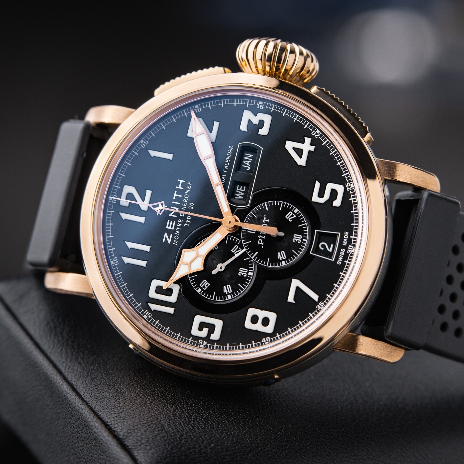 Zenith Pilot Type 20 Annual Calendar D'Aeronef Rose Gold Titanium