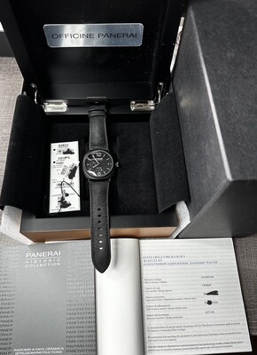 Panerai Radiomir 8 Days Black Ceramica Ceramic Black Leather Pam384