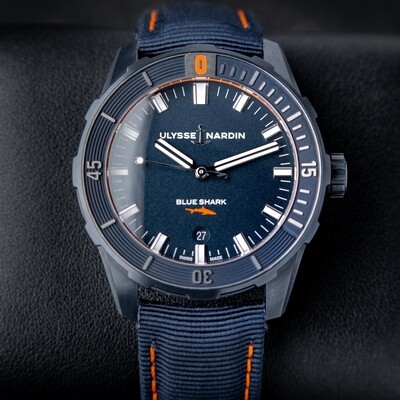 Ulysse Nardin Blue Shark Limited Edition Diver Manufacture Orange Accented