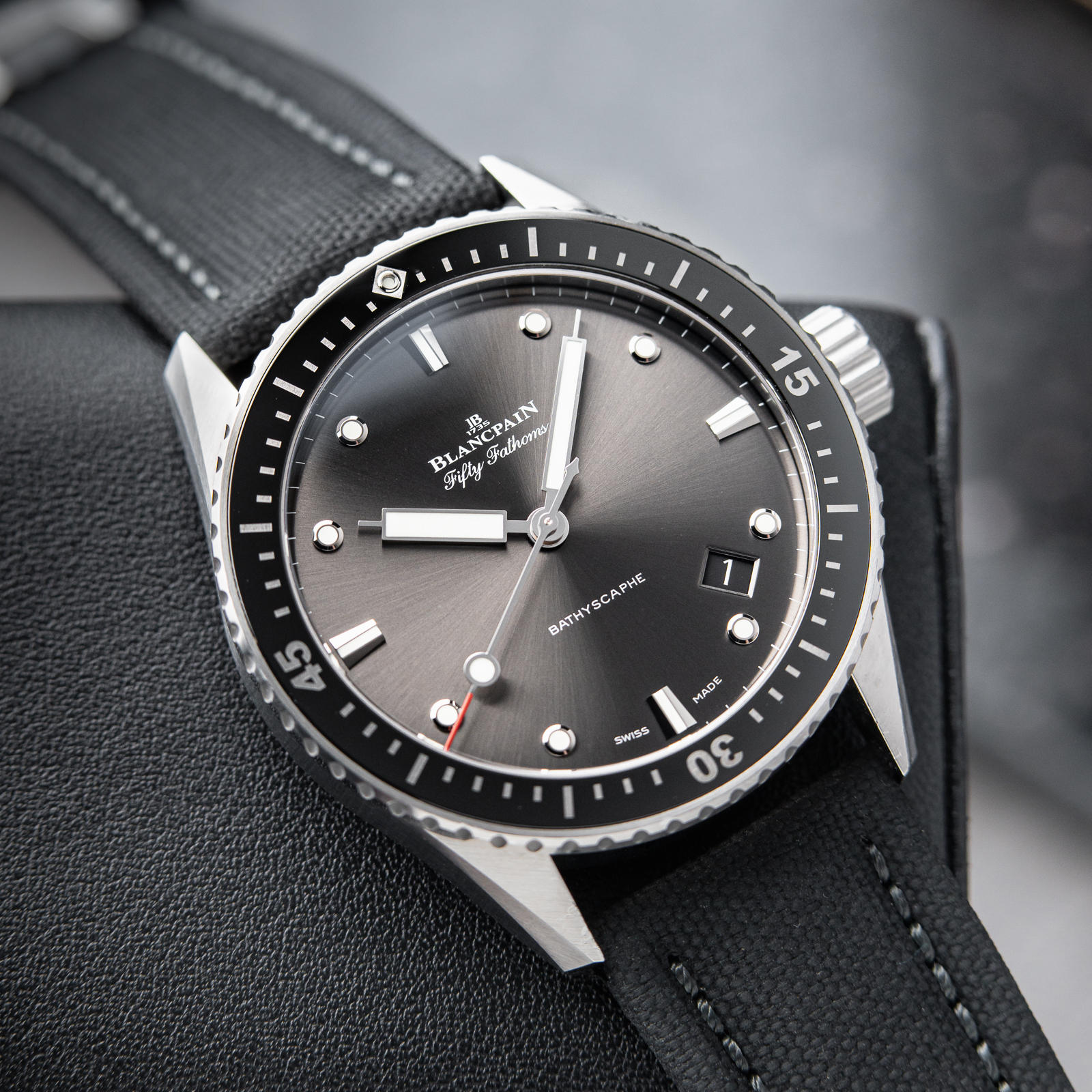 Blancpain Fifty Fathoms Bathyscaphe 5000 Steel Diver 120 Hour Reserve