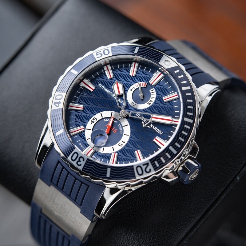 Ulysse Nardin Diver Chronometer Maxi Marine Conquer The Ocean Blue Wave Steel