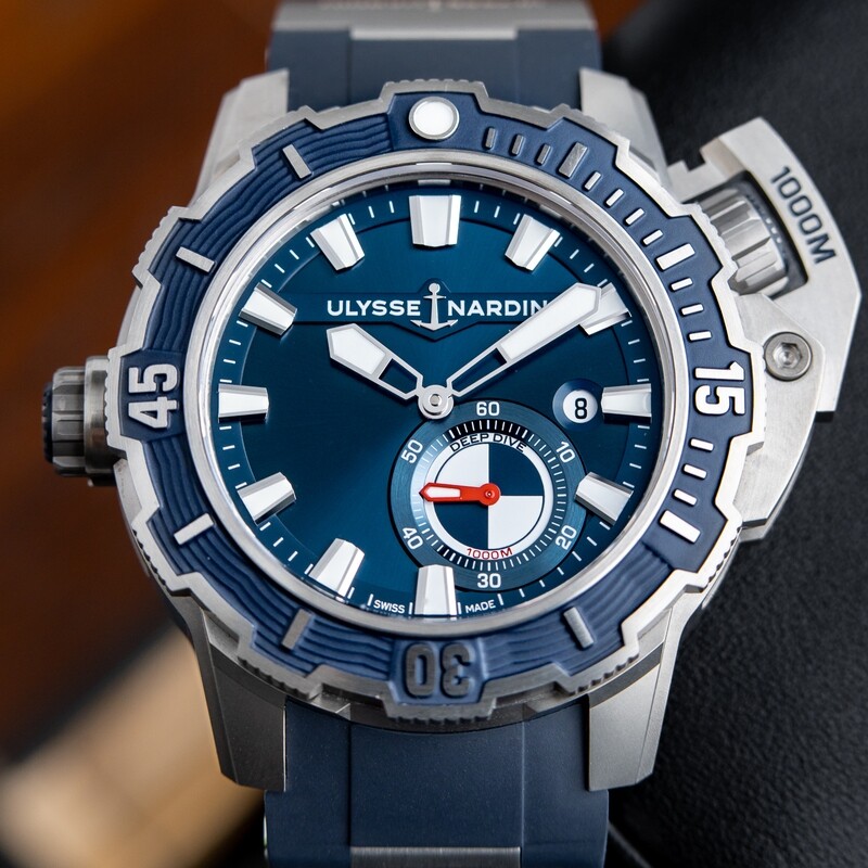 Ulysse Nardin Deep Dive Diver Blue Dial Titanium Rubber 2020 Card
