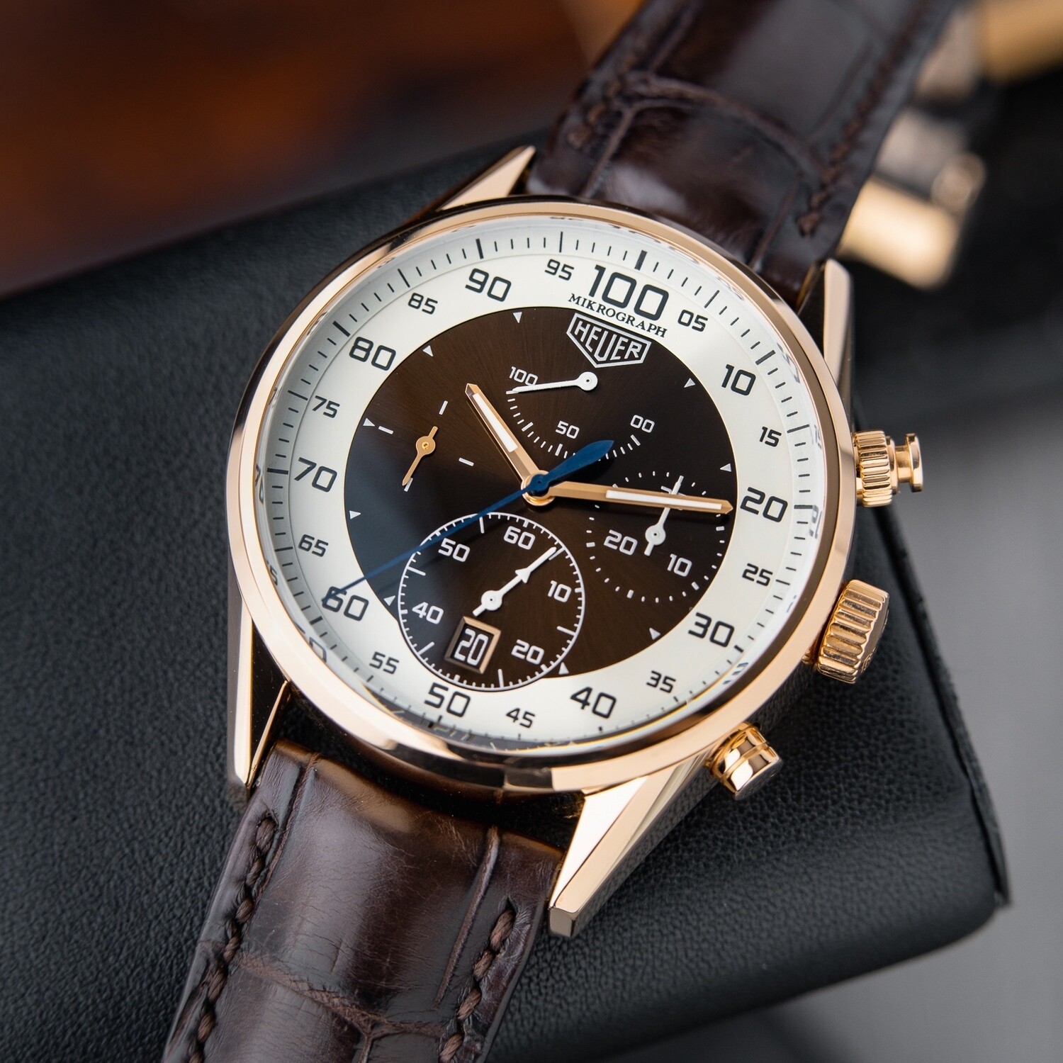 TAG Heuer Carrera Mikrograph RARE 1/100th Double Barrel