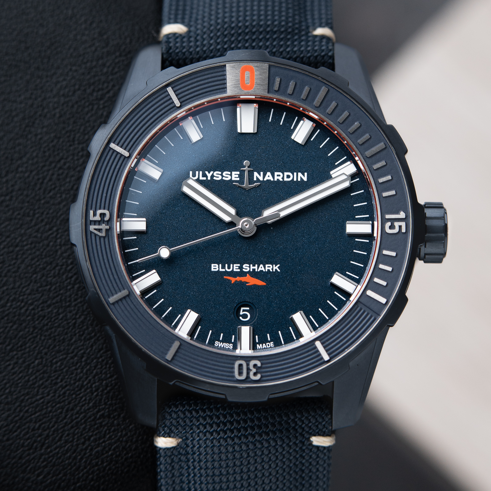 Ulysse Nardin Blue Shark Limited Edition Diver Manufacture Orange Accented