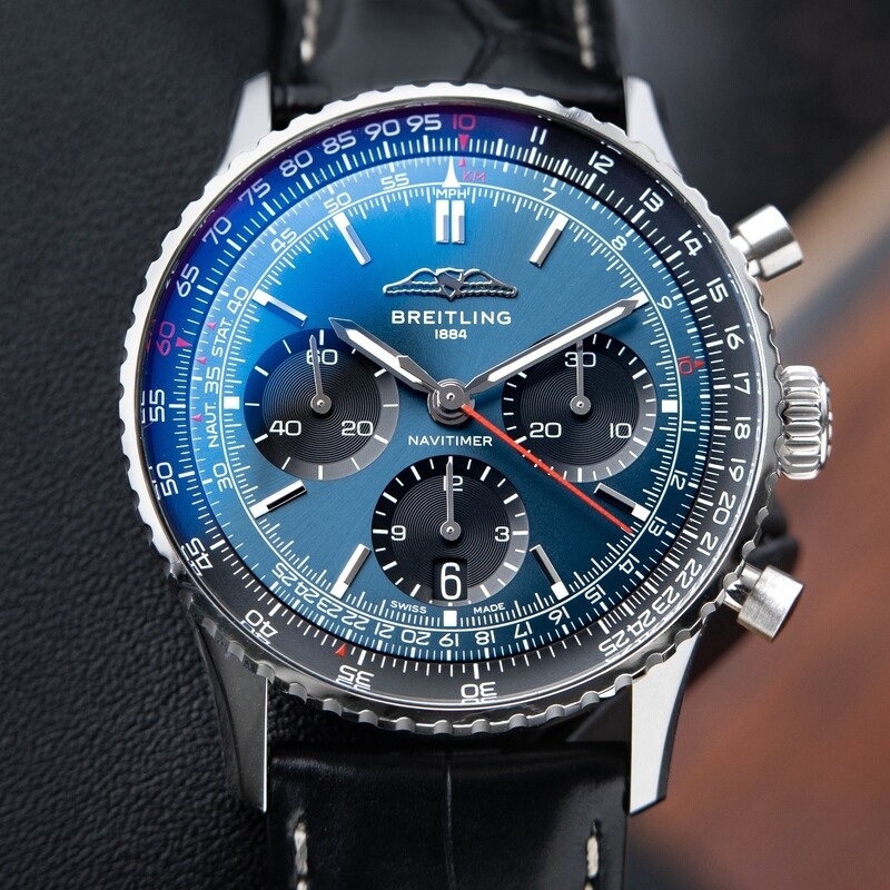 Breitling Navitimer 1 B01 Chronograph Stainless Steel Dark Blue Dial Date