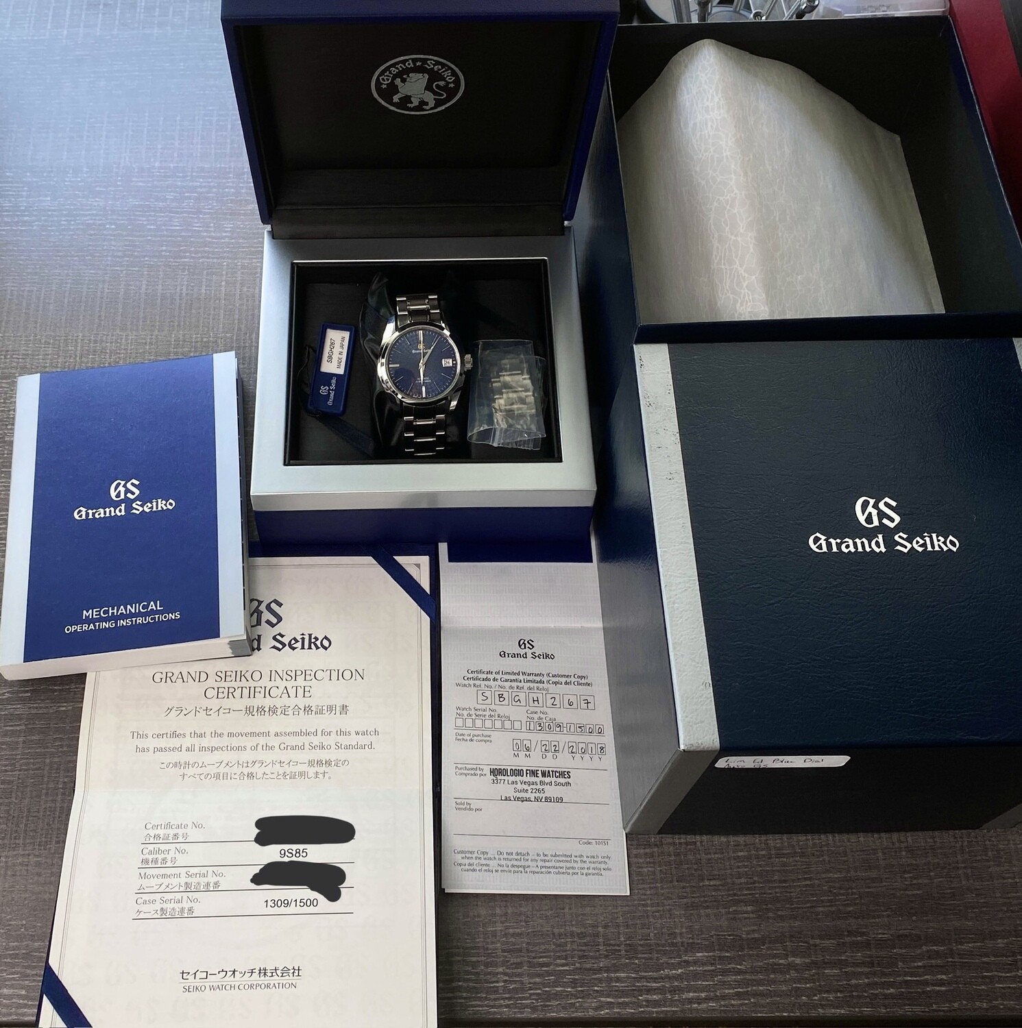 Grand Seiko Caliber 9S 20th Anniversary Limited Edition Hi-Beat