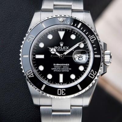 Rolex Submariner Date Stainless Steel Black Ceramic Dive Oyster