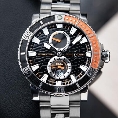 Ulysse Nardin Maxi Marine Diver Titanium Bracelet Black Orange