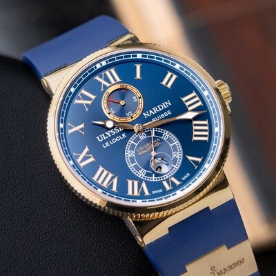 Ulysse Nardin Maxi Marine Chronometer RARE Savarona LE Rose Blue