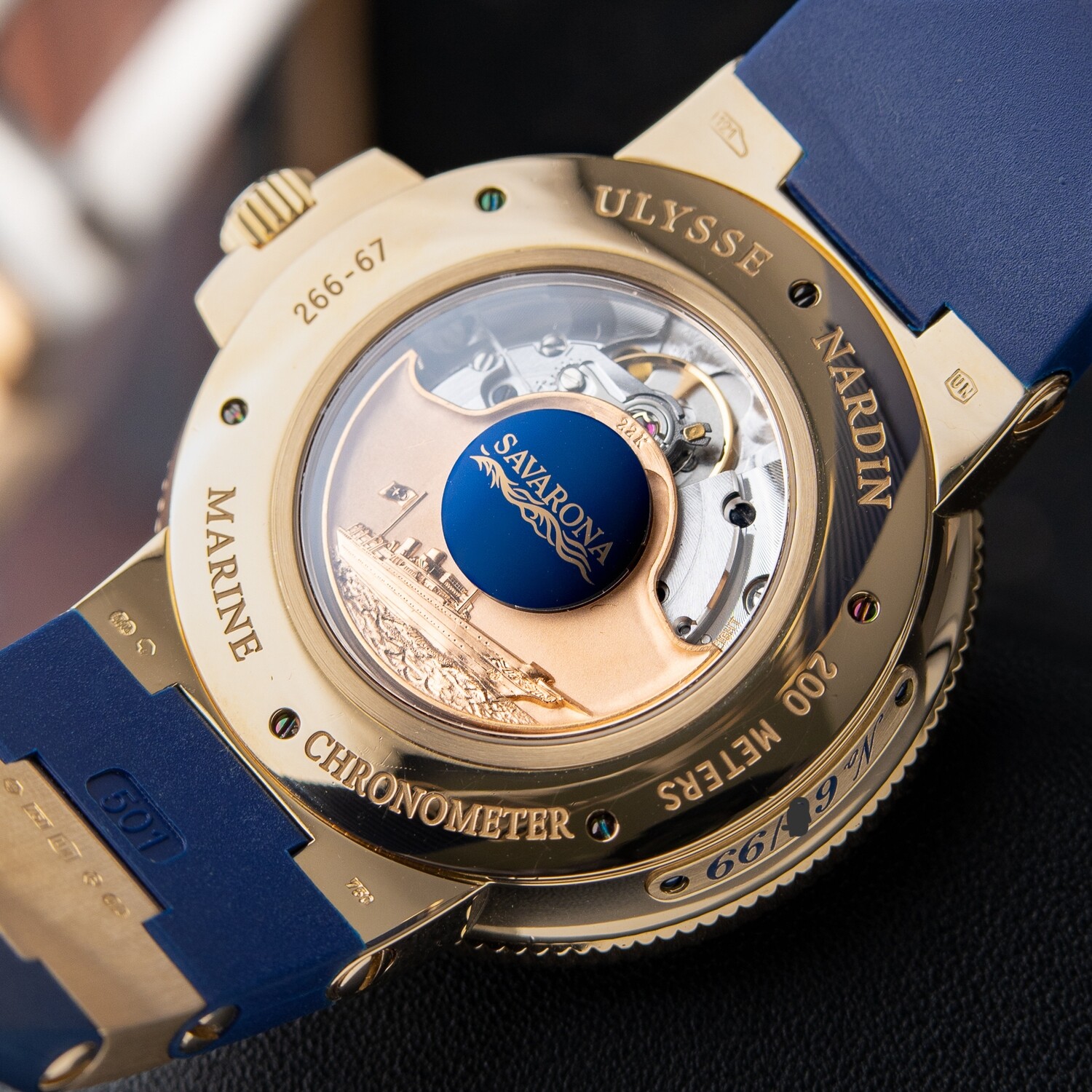 Ulysse Nardin Maxi Marine Chronometer RARE Savarona LE Rose Blue