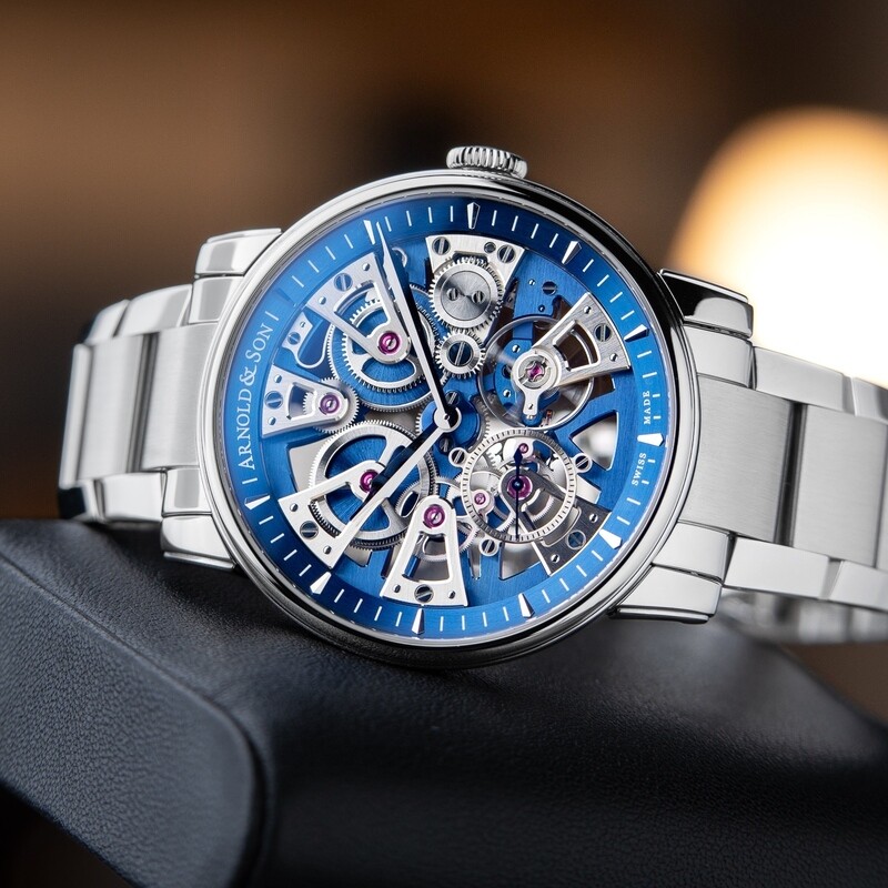 Arnold & Son Nebula Blue UNWORN Blue Skeleton Openworked Bracelet