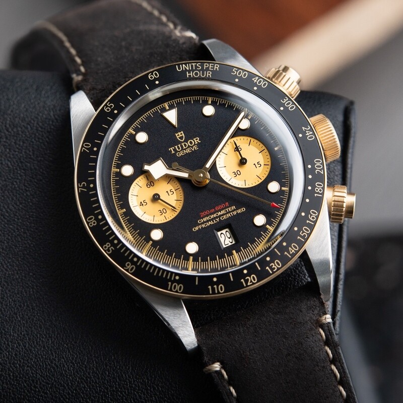 Tudor Black Bay Chrono Heritage Two Tone Steel Gold Chronograph