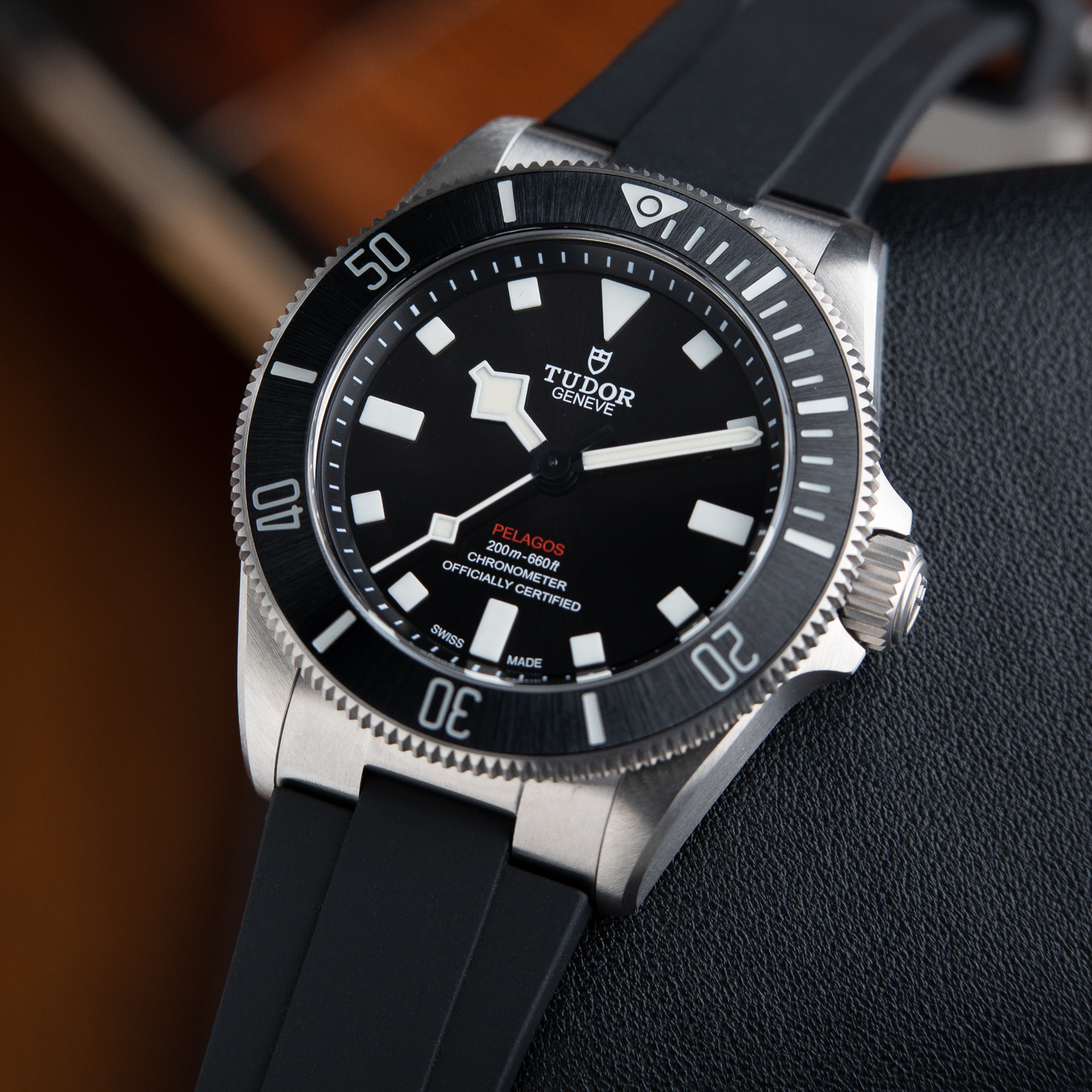 Tudor Pelagos Titanium Bracelet Ceramic Bezel Black Dial Diver