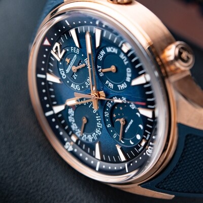 Jaeger-LeCoultre Polaris Perpetual Calendar Blue Dial Rose