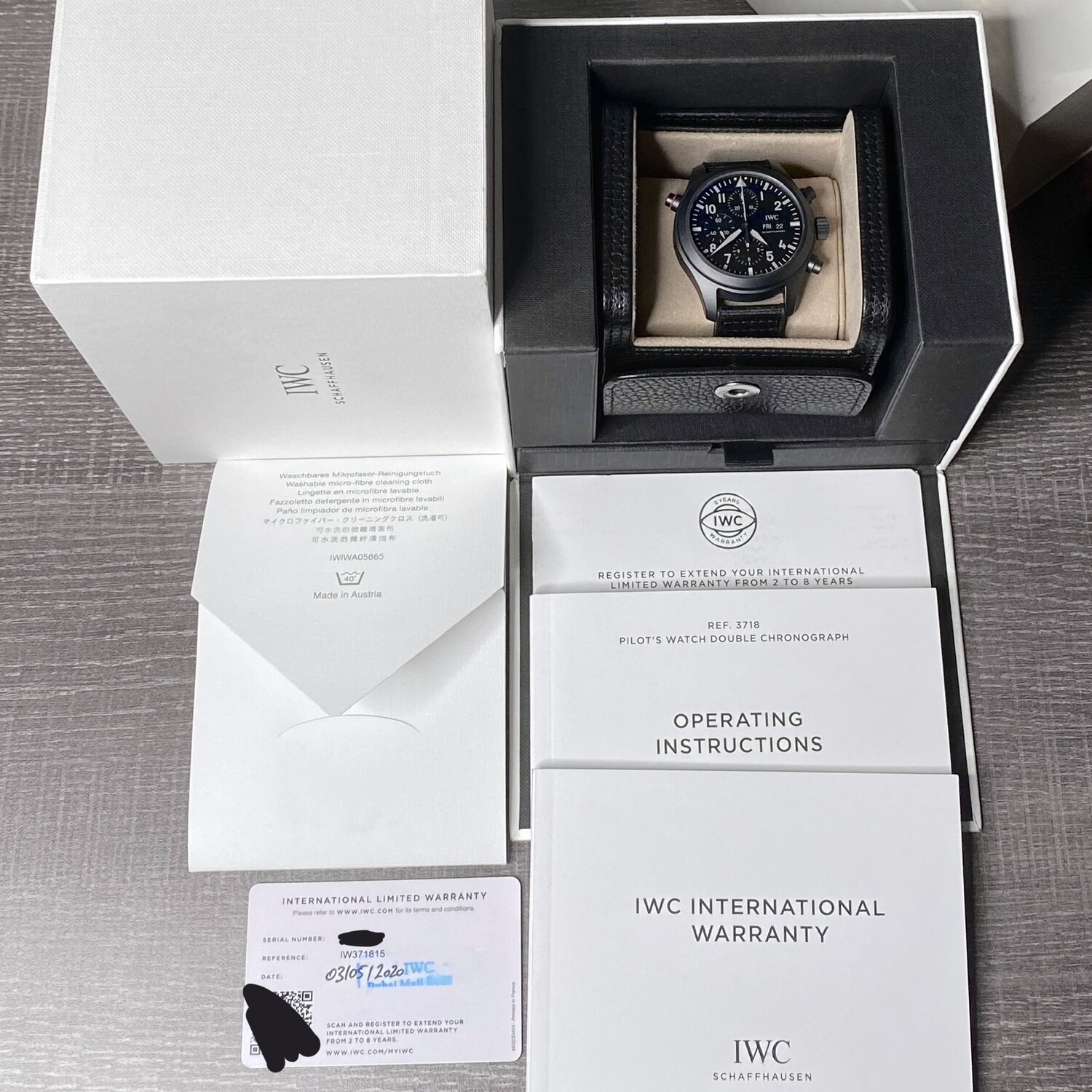 IWC Double Chronograph Pilot's Watch Double Split Seconds Top Gun