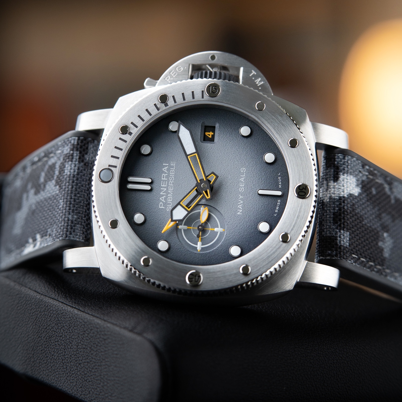Panerai Luminor Submersible GMT Navy Seals UNWORN Limited Edition Grey Dial Pam1323