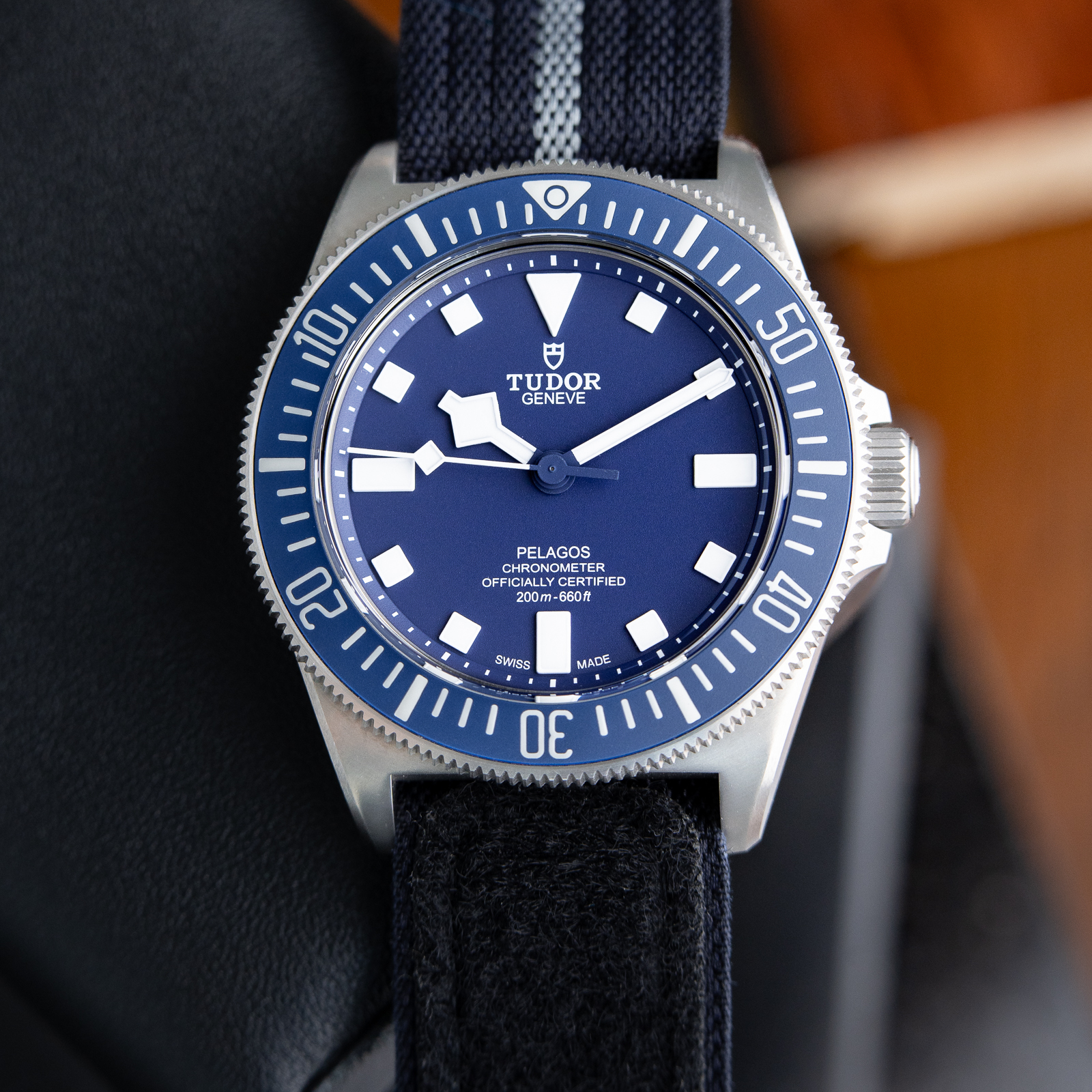 Tudor Pelagos FXD MN22 Marine Nationale Titanium Blue Dial Diver's Watch