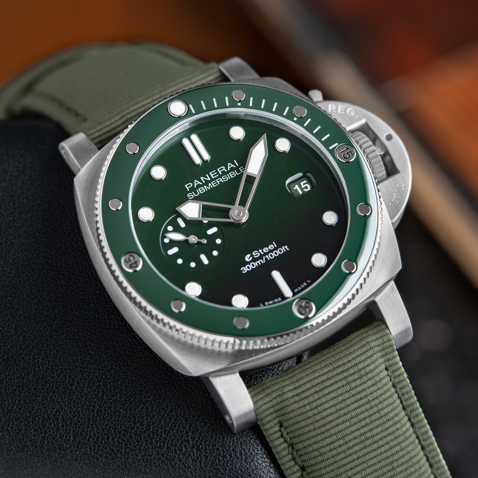 Panerai Luminor Submersible QuarantaQuattro UNWORN Esteel Verde Smeraldo Green Pam1287