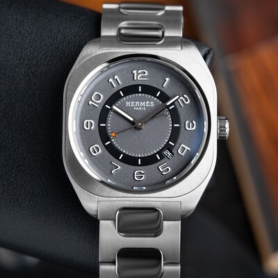 Hermès H08 UNWORN Automatic Titanium Bracelet Swiss Gray