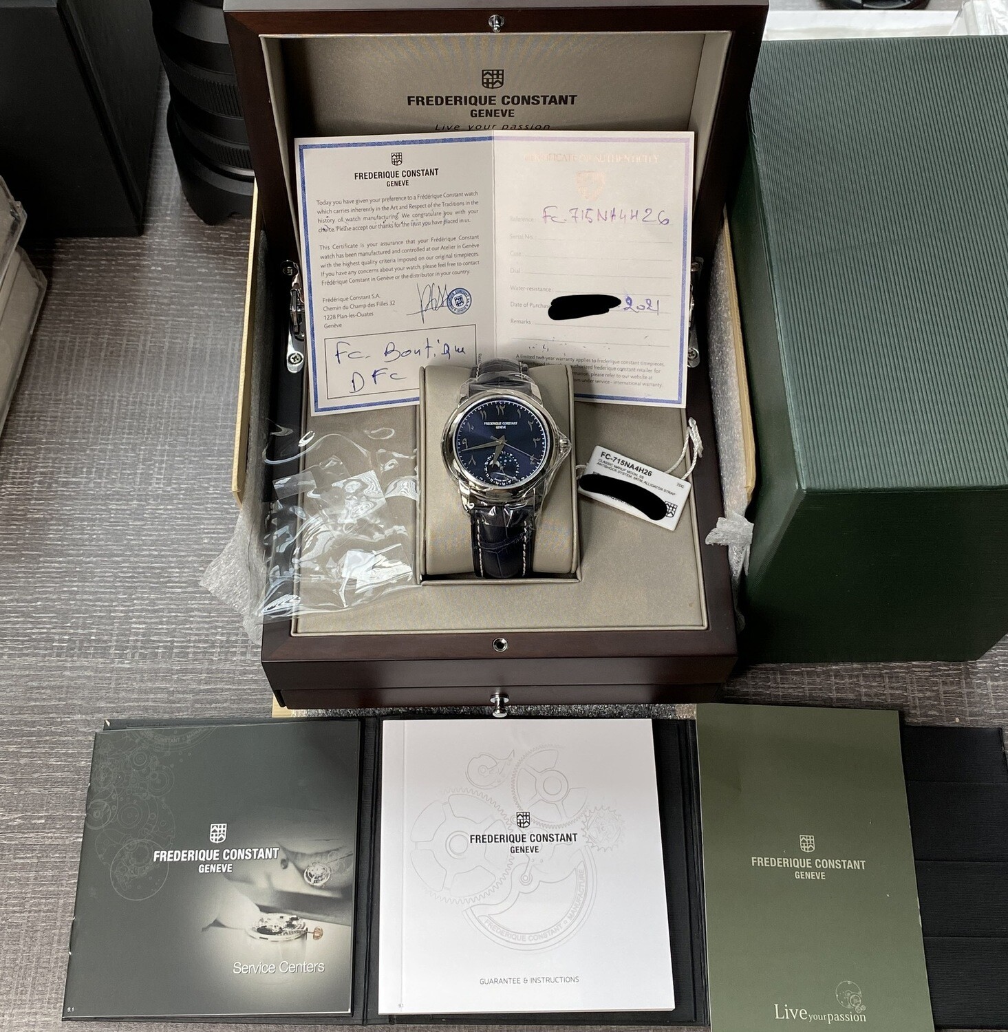 Frederique Constant RARE Arabic Limited Edition 30/30 Moonphase Blue