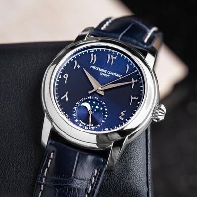 Frederique Constant RARE Arabic Limited Edition 30/30 Moonphase Blue